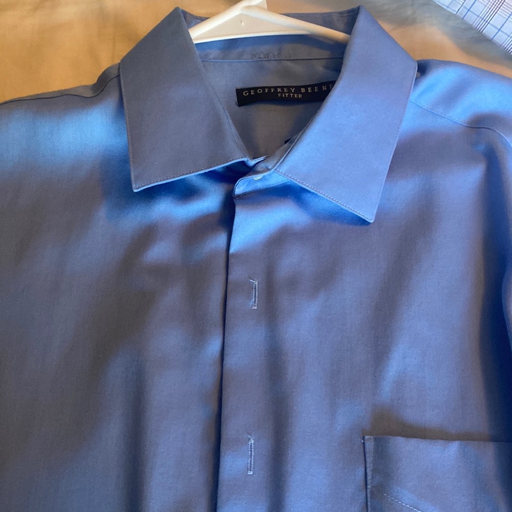 Blue solid dress down